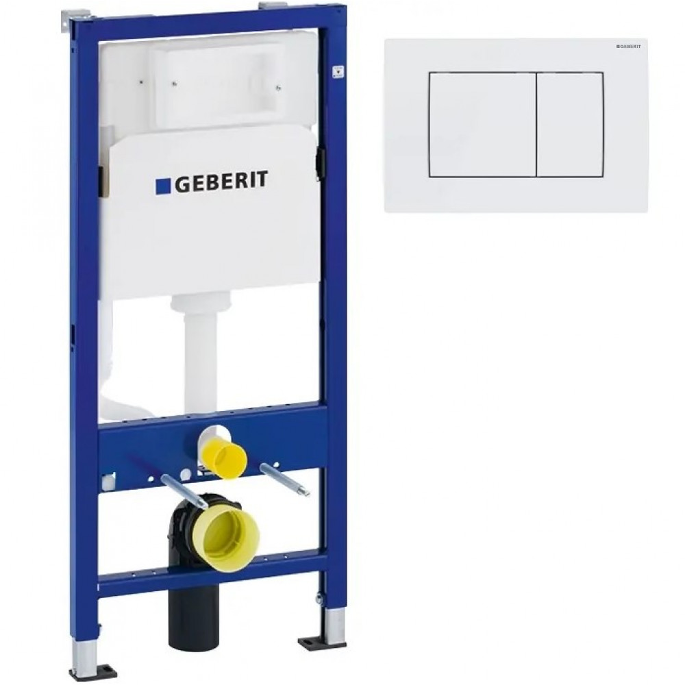 Система инсталляции для унитазов Geberit Duofix UP100 458.103.00.1+смыва Geberit Delta 30, альпийский белый, 115.137.11.1