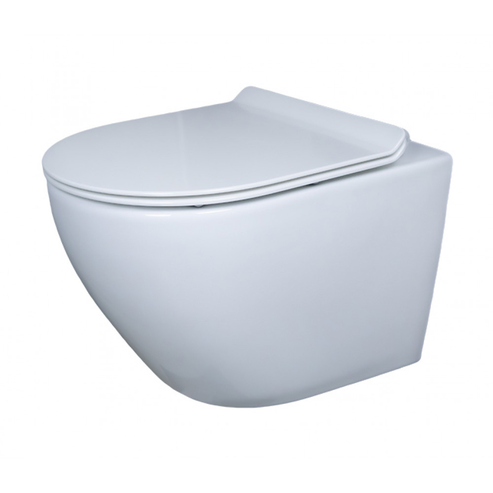 Унитаз  подвесной безободковый микролифт дюропласт Gid Tr2198