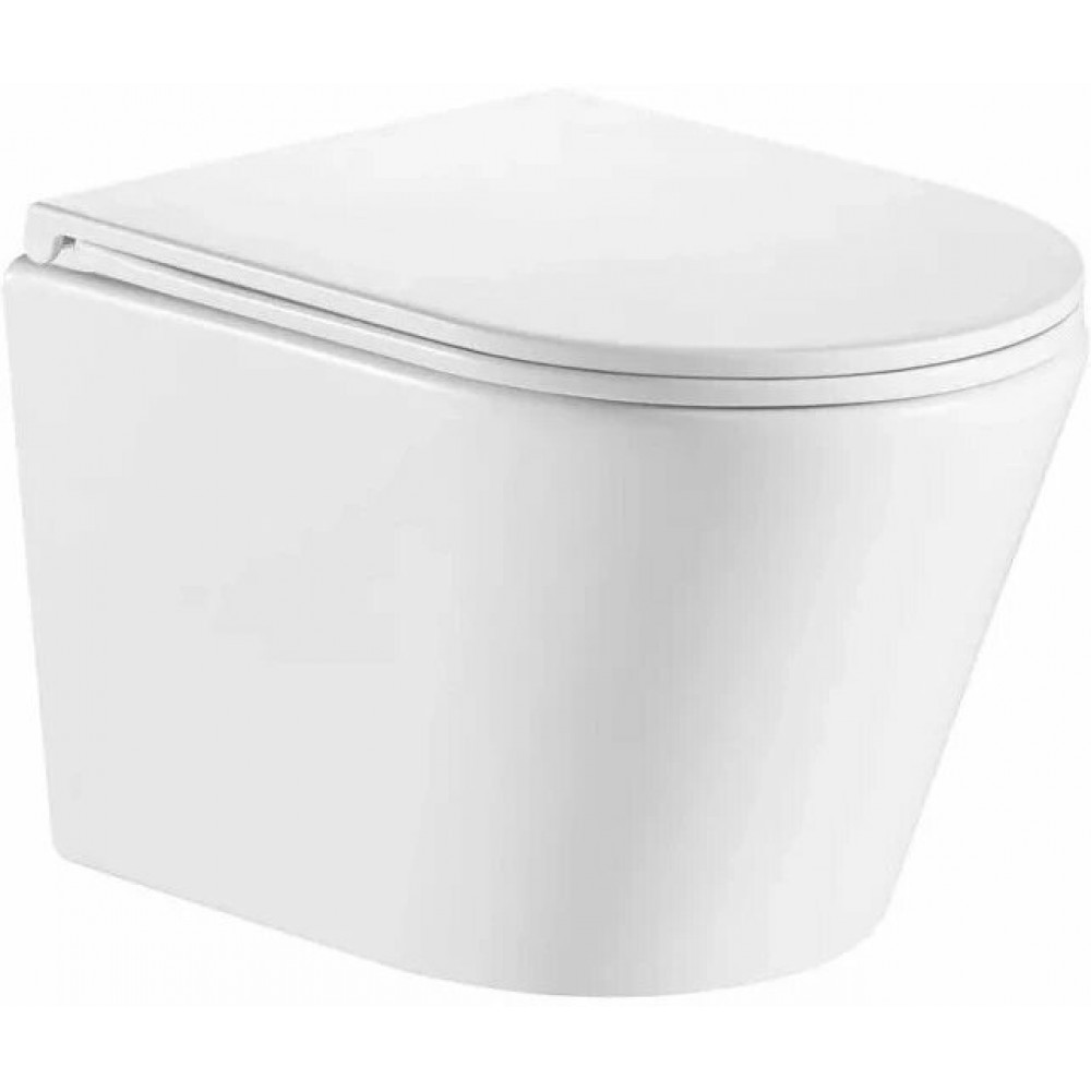 Унитаз  подвесной безободковый микролифт дюропласт Gid Tr2130