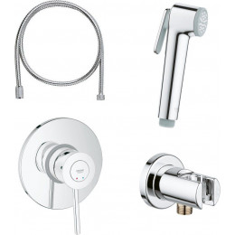 Гигиенический душ Grohe BauClassic 124434 со смесителем, С ВНУТРЕННЕЙ ЧАСТЬЮ