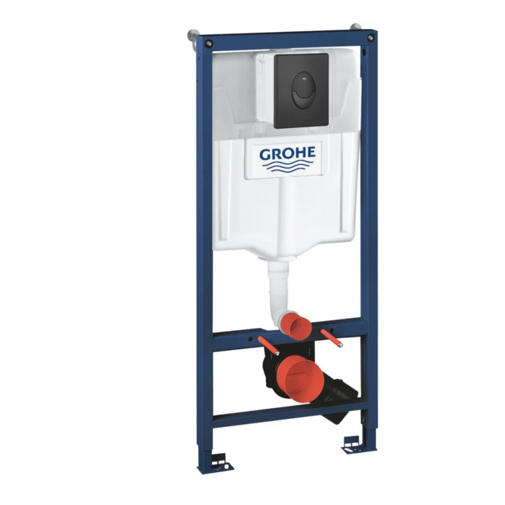 Инсталляция Grohe Rapid SL 38721BL1 для унитаза с Черной матовой клавишей смыва