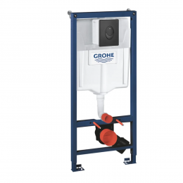 Инсталляция Grohe Rapid SL 38721BL1 для унитаза с Черной матовой клавишей смыва