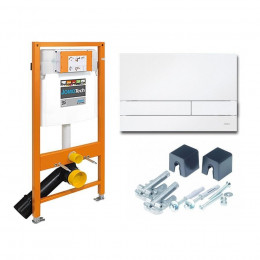 174-91100900-00 Jomo Tech Набор: система инсталляции, крепление, клавиша смыва EXCLUSIVE 2.0 белая глянцевая