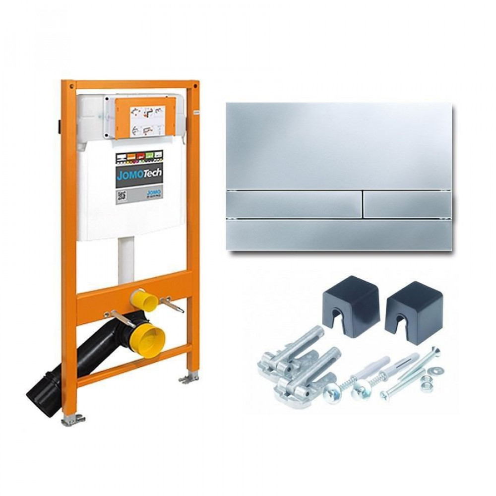 174-91101100-00 Jomo Tech Набор: система инсталляции, крепление, клавиша смыва EXCLUSIVE 2.0 матовый хром