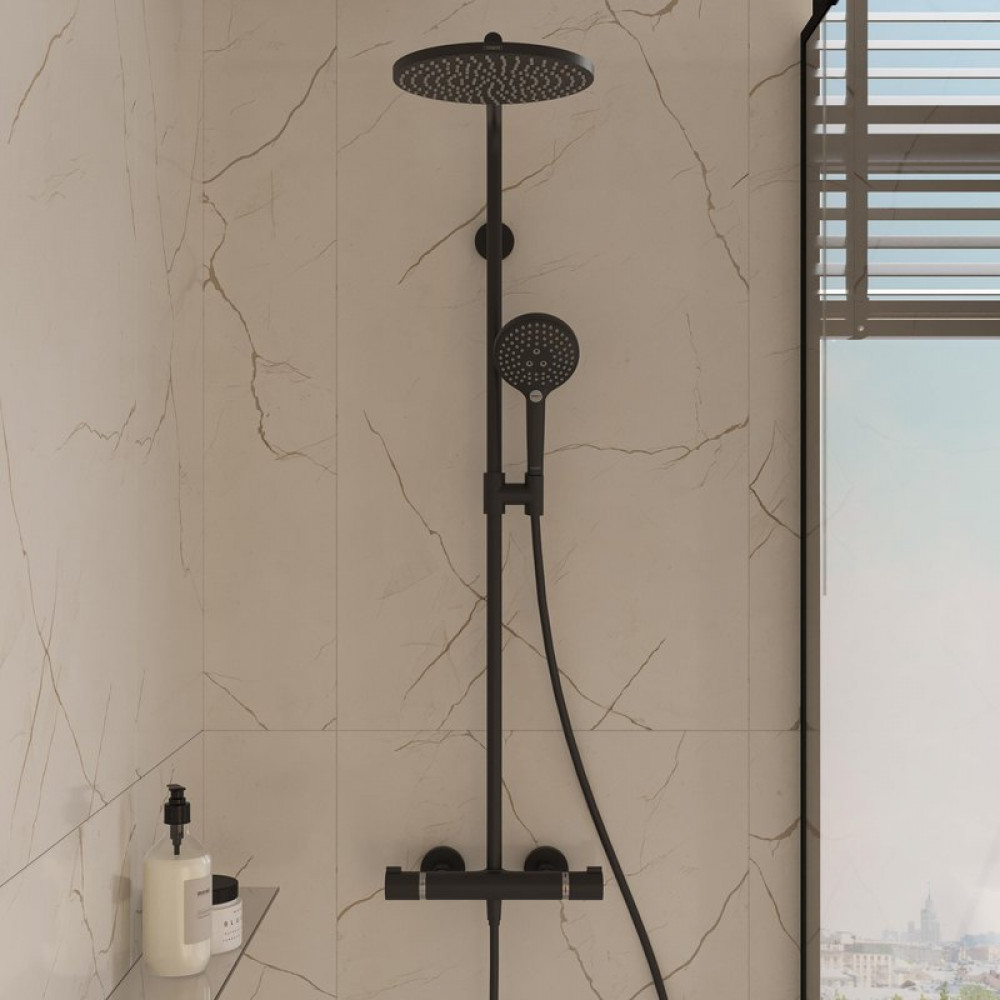 Душевая стойка Hansgrohe Raindance Select S Showerpipe 240 1jet P 27633670 с термостатом, черный