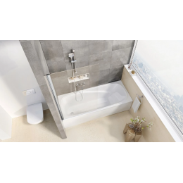 Шторка для ванны Ravak PVS1-80 (79840C00Z1), профиль хром, стекло прозрачное