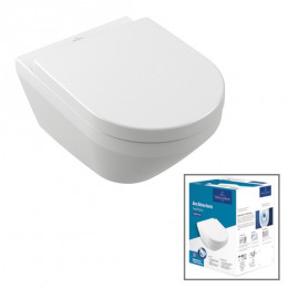 Унитаз VilleroyBoch Architectura  безободковый, cлив Торнадо, c сиденьем микролифт, белый