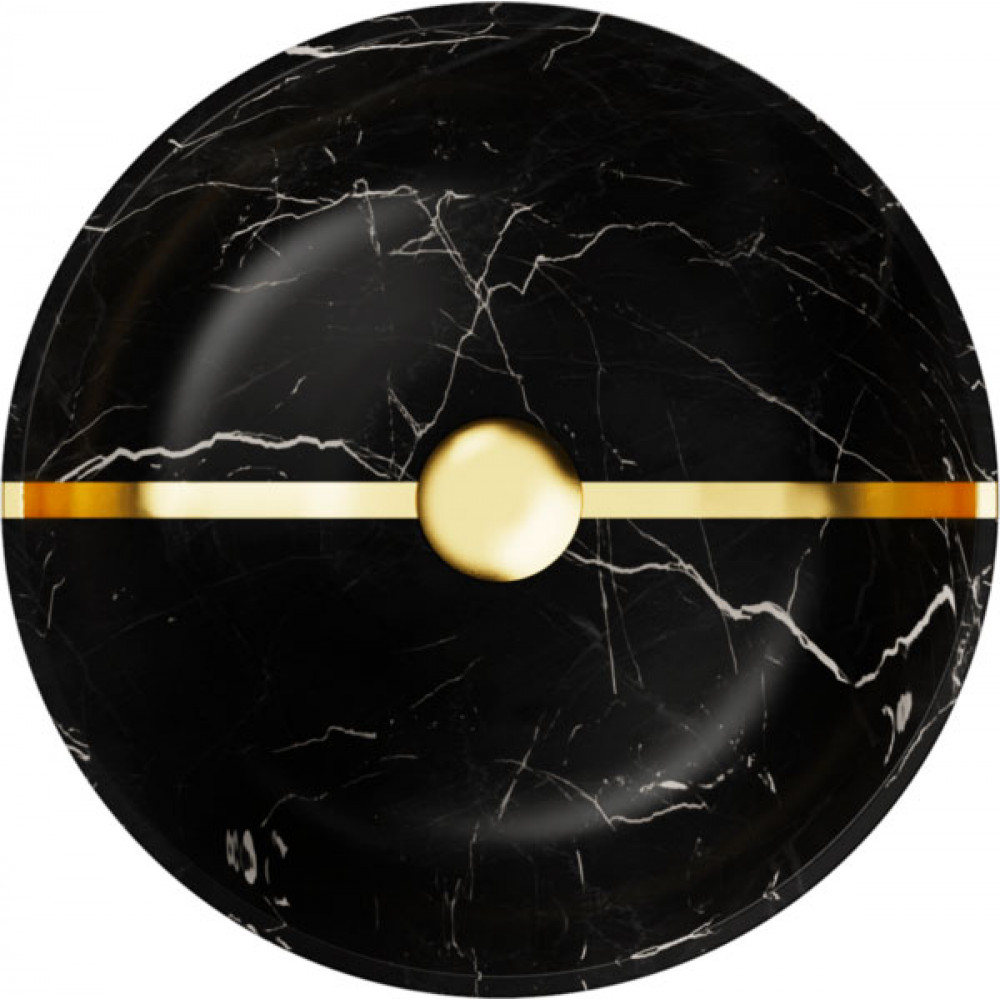 Раковина для ванной Omoikiri Hitomi BL Marble 4972077 Natceramic, черный мрамор