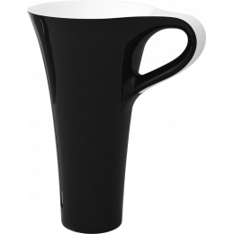 Раковина напольная ArtCeram Cup шгв 700*500*850 OSL004 01 50 черная, белая, круглая, моноблок, искусственный камень