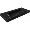 Раковина подвесная Armadi Art Flat 859-100-NM Nero Marquina (1010*452*80) матовая черная, прямоугольная, искусственный камень, со столешницей