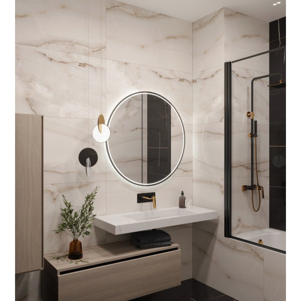 Раковина подвесная Armadi Art Flat 859-120-CLCT Calacatta (1210*452*80) матовая белая, прямоугольная, искусственный камень, со столешницей