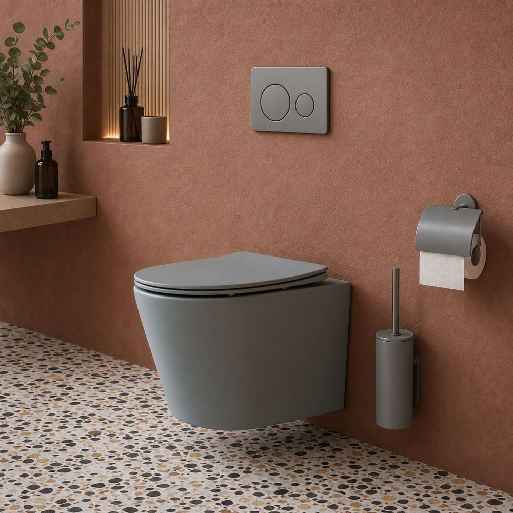 Унитаз подвесной Ceramicanova Balearica CN6000MH матовый антрацит