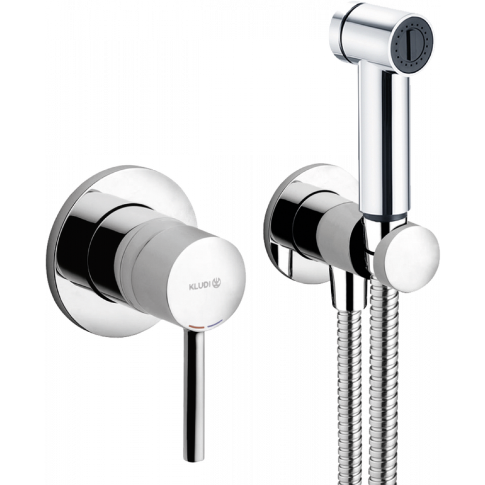 Гигиенический душ Kludi Bozz 389980576 со смесителем, С ВНУТРЕННЕЙ ЧАСТЬЮ, хром
