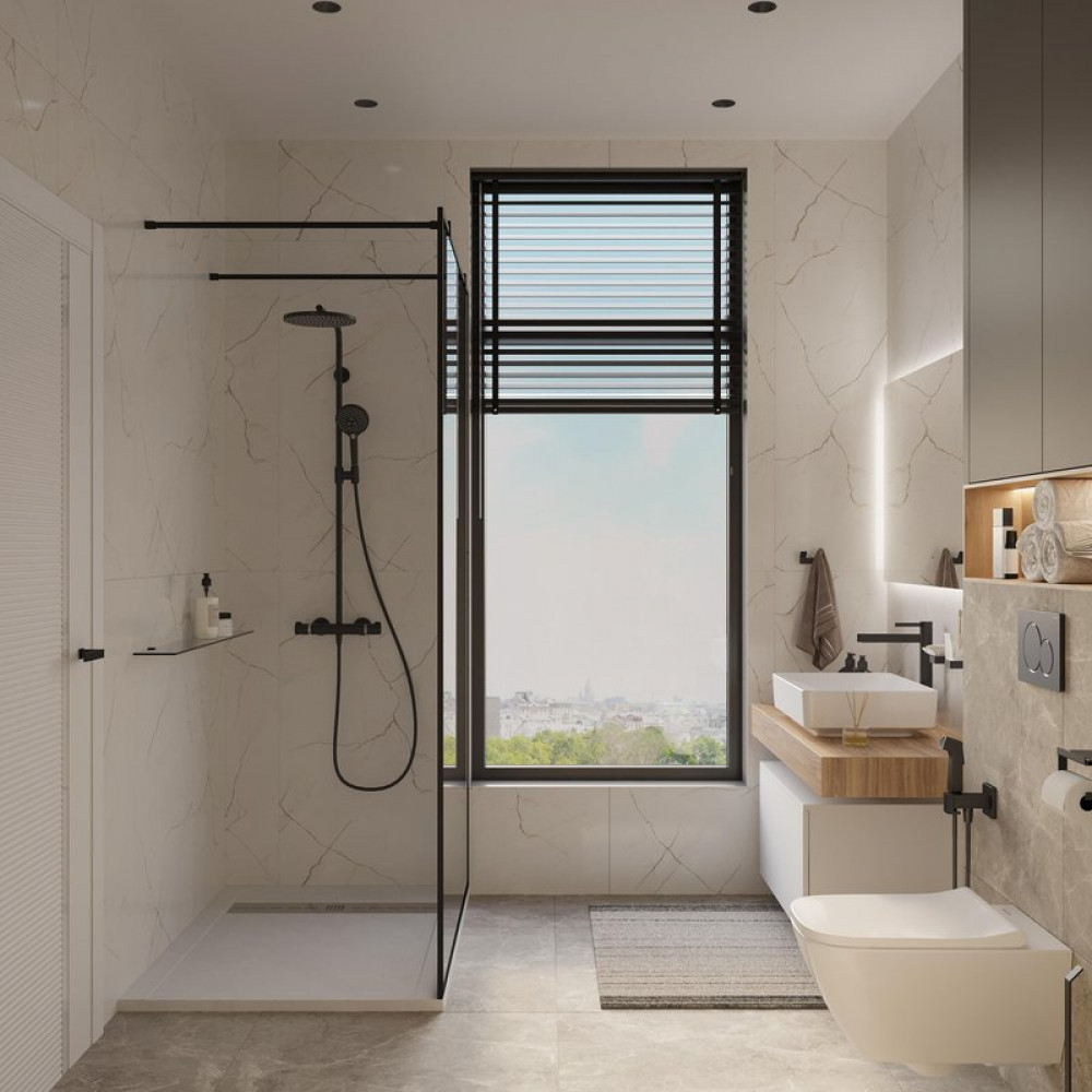 Душевая стойка Hansgrohe Raindance Select S Showerpipe 240 1jet P 27633670 с термостатом, черный