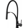Смеситель для кухни Lemark Soul LM6007BL с гибким изливом, черный
