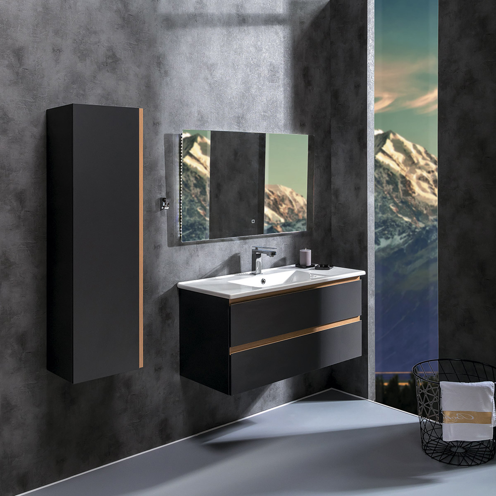 Тумба под раковину Armadi Art Capolda 100 849-100-A подвесная Антрацит