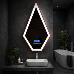 Зеркало для ванной ABBER Stein AS6611R с подсветкой, красное