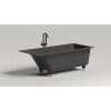Встраиваемая ванна S-Sense CASCATA KIT 170x75 Глянцевая 104313G Salini