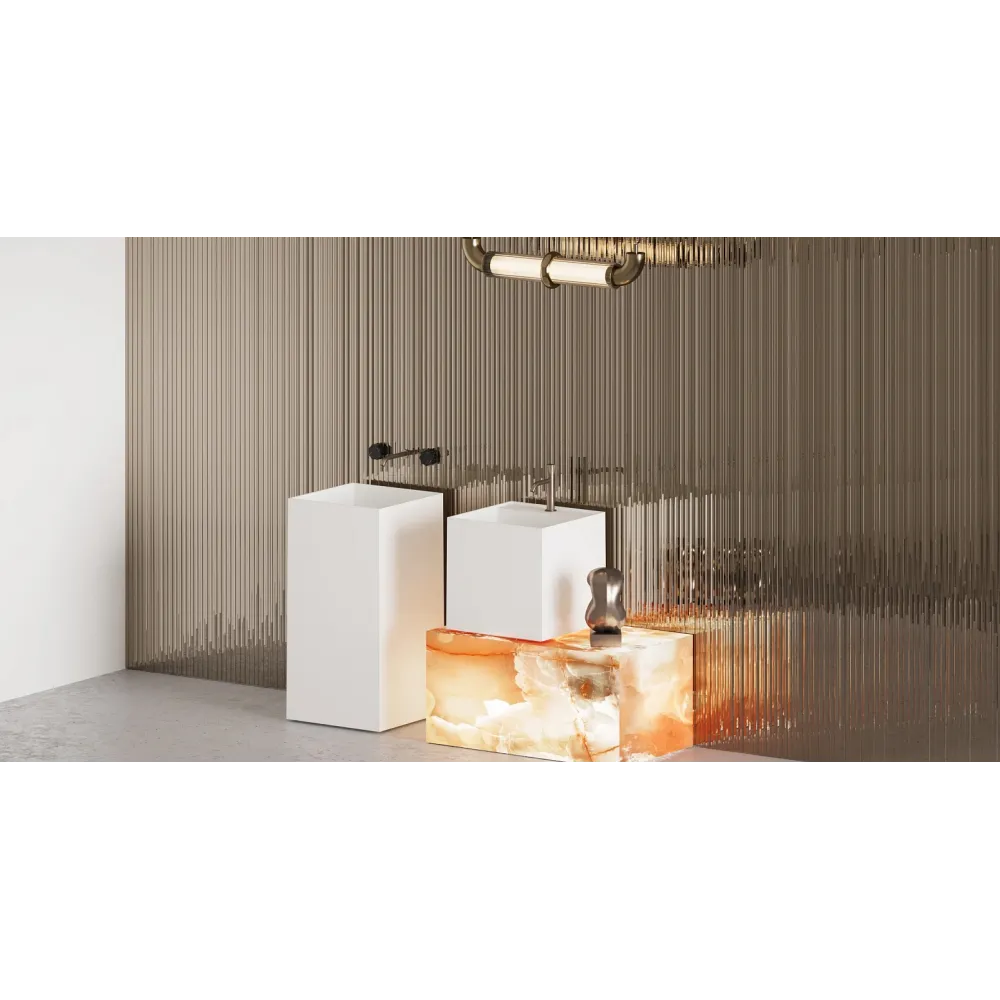 Накладная раковина S-Sense ARMONIA SQUARE TOP 03 Глянцевая 130513TG Salini
