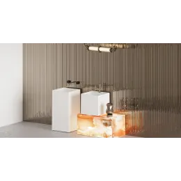 Накладная раковина S-Sense ARMONIA SQUARE TOP 03 Глянцевая 130513TG Salini