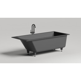 Встраиваемая ванна S-Sense CASCATA KIT 180x80 Глянцевая 104513G Salini