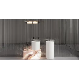 Напольная раковина S-Sense ARMONIA ROUND TOP 01 Глянцевая 130411TG Salini