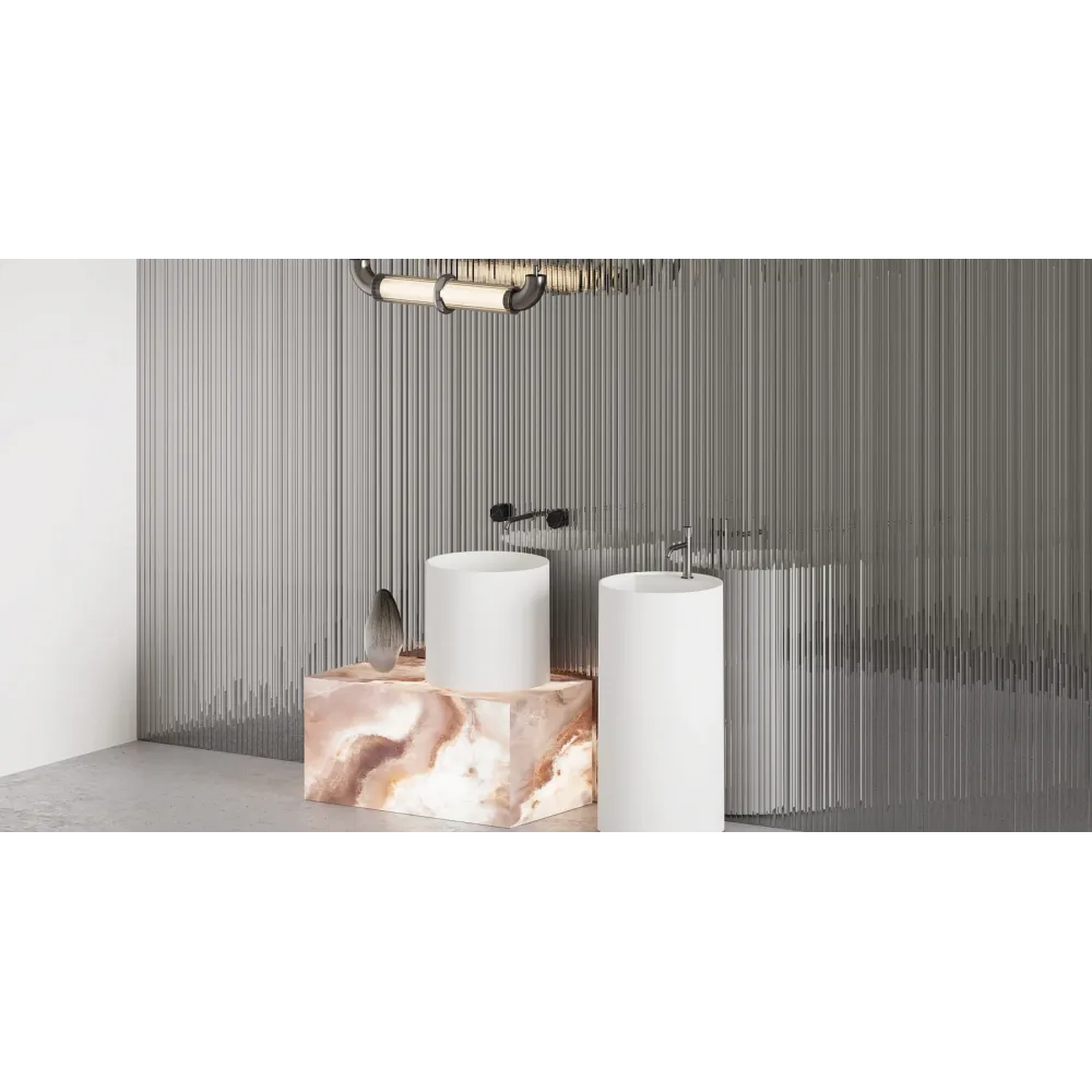 Напольная раковина S-Sense ARMONIA ROUND TOP 01 Глянцевая 130411TG Salini