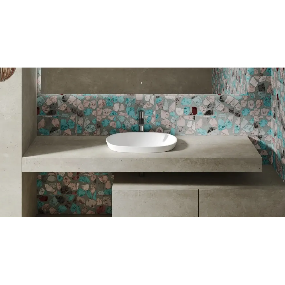 Полувстраиваемая раковина S-Sense MAREA 01 Глянцевая 1802101G Salini
