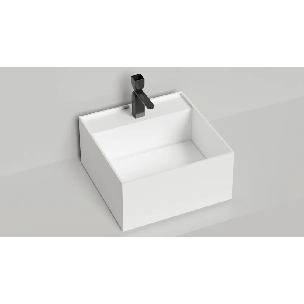Накладная раковина S-Sense ARMONIA SQUARE TOP 02 Глянцевая 130512TG Salini