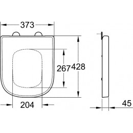 Подвесной унитаз, GROHE Euro Ceramic,белый 39206000 + сиденье 39330002 49 см 