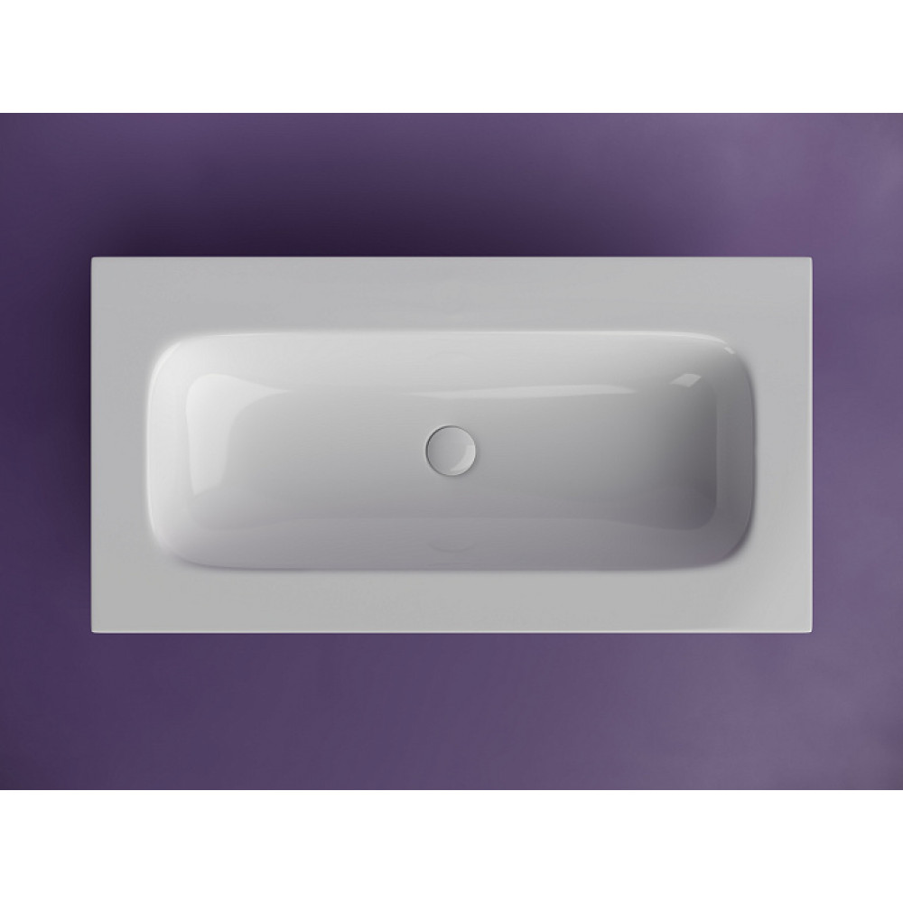 Раковина накладная мебельная CERAMICANOVA Grace прямоугольная 910x457x137 без отверстия под смеситель цвет белый CN7019Wx