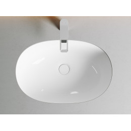 Умывальник овальный встраиваемый под столешницу Element 565x385x210мм, с крепежом и шаблоном для установки