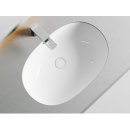 Умывальник овальный встраиваемый под столешницу Element 565x385x210мм, с крепежом и шаблоном для установки