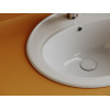 Раковина встраиваемая сверху Sun с отверстием слива - перелива овальной формы 565x495x200 мм  цвет белый   CN6079
