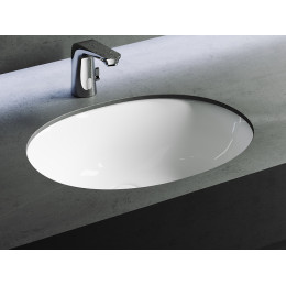 Умывальник овальный встраиваемый под столешницу Element 560x420x195мм, с крепежом и шаблоном для установки