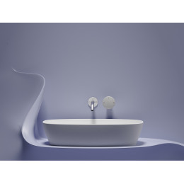 Умывальник чаша накладная овальная (цвет Белый Матовый) Element 600x380x138мм