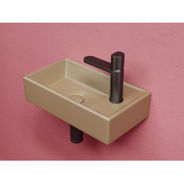 Умывальник подвесной прямоугольный (чаша слева, отверстие под смеситель справа) цвет капучино матовый Element 407x217x100