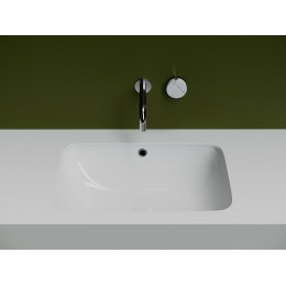 Раковина встраиваемая снизу 540x360x190 с отверстием слива перелива цвет белый CN7018