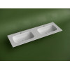Раковина накладная мебельная CERAMICANOVA Grace прямоугольная 1410x457x137 с двумя чашами и отверстиями под смеситель цвет белый CN7022