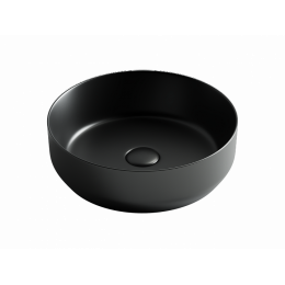 Умывальник чаша накладная круглая (цвет Черный Матовый) Element 390x390x120мм