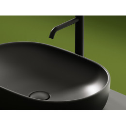 Умывальник чаша накладная овальная (цвет Темный Антрацит Матовый) Element 600x415x135мм