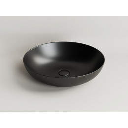 Умывальник чаша накладная овальная (цвет Черный Матовый) Element 520x395x130мм