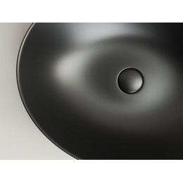 Умывальник чаша накладная овальная (цвет Черный Матовый) Element 520x395x130мм