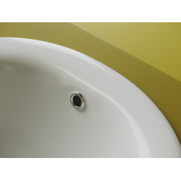 Раковина встраиваемая сверху Sun овальная с переливом 515x455x200 мм цвет белый  CN6080