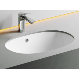 Умывальник овальный встраиваемый под столешницу Element 565x385x210мм, с крепежом и шаблоном для установки