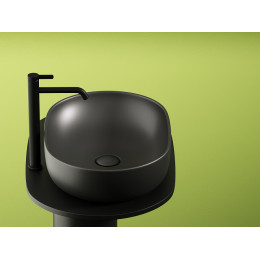 Умывальник чаша накладная овальная (цвет Темный Антрацит Матовый) Element 600x415x135мм