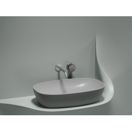 Умывальник чаша накладная овальная (цвет Серый Матовый) Element 600x380x138мм