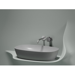 Умывальник чаша накладная овальная (цвет Серый Матовый) Element 600x380x138мм