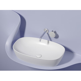 Умывальник чаша накладная овальная (цвет Белый Матовый) Element 600x380x138мм