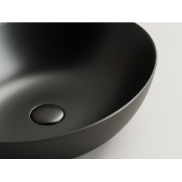Умывальник чаша накладная овальная (цвет Черный Матовый) Element 520x395x130мм